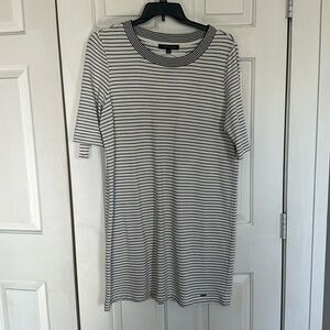 Tommy Hilfiger Black and white striped tshirt dress XL